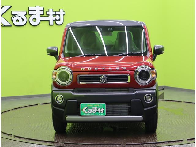 ハスラー ハイブリッドX/届出済未使用車/2トーンカラー仕様車/ デュアルカメラブレーキ/アダプティブクルーズ/スマートキー/シートヒーター/革巻ステア/アイドリングS/ハイビームアシスト/電格ミラー/LED/パーキングセンサー/15AW/CVT(3枚目)