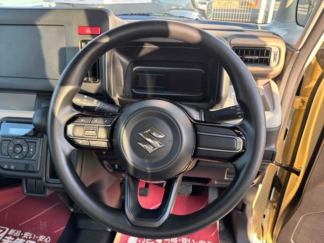 スペーシア ハイブリッドＧ　届け出済み未使用車　両側スライドドア　クリアランスソナー　衝突被害軽減システム　オートライト　ＬＥＤヘッドランプ　スマートキー　アイドリングストップ　電動格納ミラー　ベンチシート　ＣＶＴ（3枚目）