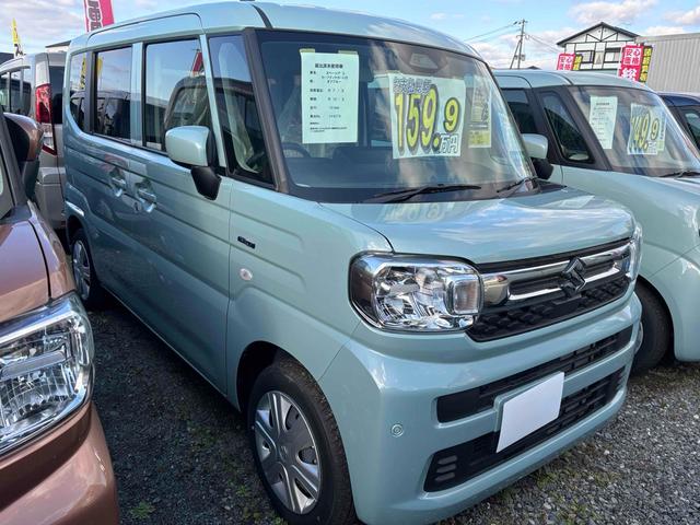 スペーシア ハイブリッドＧ　届け出済み未使用車　両側スライドドア　クリアランスソナー　衝突被害軽減システム　オートライト　ＬＥＤヘッドランプ　スマートキー　アイドリングストップ　ベンチシート　ＣＶＴ　盗難防止システム　ＡＢＳ（12枚目）