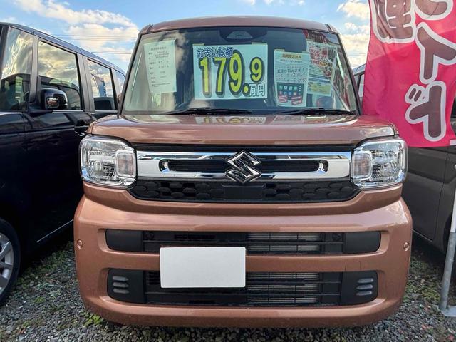 スペーシア ハイブリッドＸ　届け出済み未使用車　両側電動スライドドア　クリアランスソナー　衝突被害軽減システム　オートライト　ＬＥＤヘッドランプ　スマートキー　アイドリングストップ　電動格納ミラー　シートヒーター　ベンチシート（13枚目）