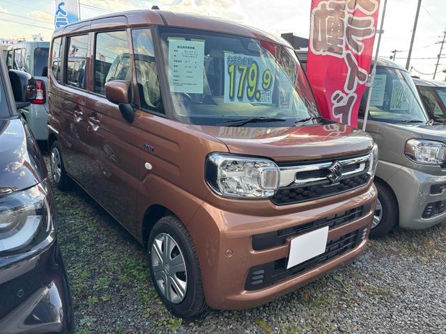 スペーシア ハイブリッドＸ　届け出済み未使用車　両側電動スライドドア　クリアランスソナー　衝突被害軽減システム　オートライト　ＬＥＤヘッドランプ　スマートキー　アイドリングストップ　電動格納ミラー　シートヒーター　ベンチシート（14枚目）