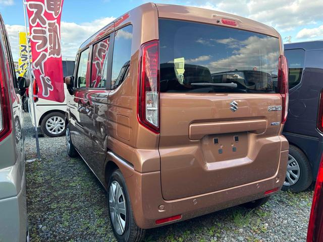 スペーシア ハイブリッドＸ　届け出済み未使用車　両側電動スライドドア　クリアランスソナー　衝突被害軽減システム　オートライト　ＬＥＤヘッドランプ　スマートキー　アイドリングストップ　電動格納ミラー　シートヒーター　ベンチシート（19枚目）