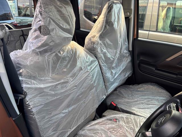 スペーシア ハイブリッドＸ　届け出済み未使用車　両側電動スライドドア　クリアランスソナー　衝突被害軽減システム　オートライト　ＬＥＤヘッドランプ　スマートキー　アイドリングストップ　電動格納ミラー　シートヒーター　ベンチシート（27枚目）