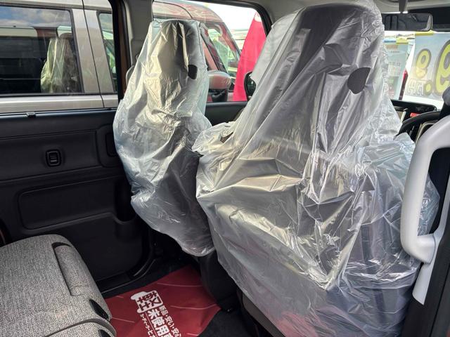 スペーシア ハイブリッドＸ　届け出済み未使用車　両側電動スライドドア　クリアランスソナー　衝突被害軽減システム　オートライト　ＬＥＤヘッドランプ　スマートキー　アイドリングストップ　電動格納ミラー　シートヒーター　ベンチシート（31枚目）