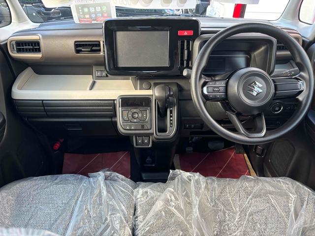 スペーシア ハイブリッドＸ　届け出済み未使用車　両側電動スライドドア　クリアランスソナー　衝突被害軽減システム　オートライト　ＬＥＤヘッドランプ　スマートキー　アイドリングストップ　電動格納ミラー　シートヒーター　ベンチシート（2枚目）