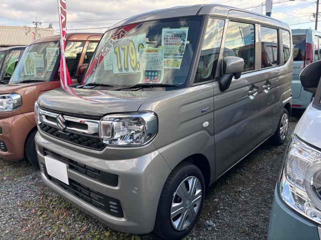 スペーシア ハイブリッドＸ　届け出済み未使用車　両側電動スライドドア　クリアランスソナー　衝突被害軽減システム　オートライト　ＬＥＤヘッドランプ　スマートキー　アイドリングストップ　電動格納ミラー　シートヒーター　ベンチシート（12枚目）