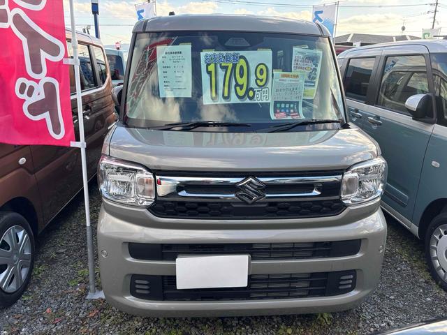 スペーシア ハイブリッドＸ　届け出済み未使用車　両側電動スライドドア　クリアランスソナー　衝突被害軽減システム　オートライト　ＬＥＤヘッドランプ　スマートキー　アイドリングストップ　電動格納ミラー　シートヒーター　ベンチシート（13枚目）