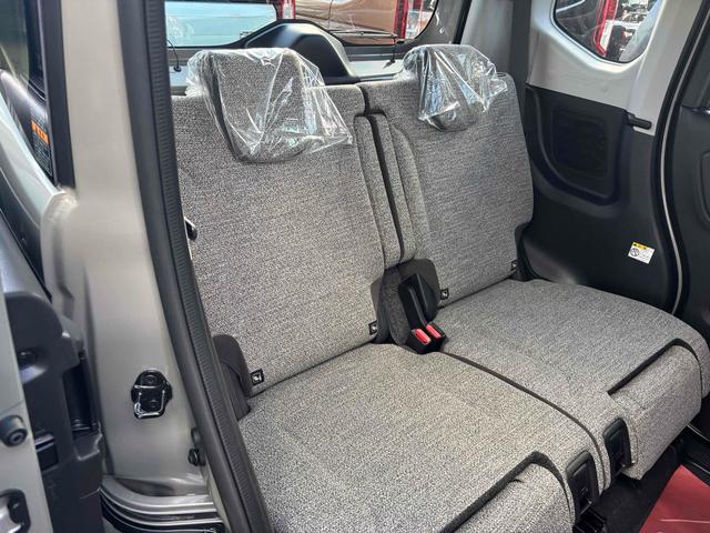 スペーシア ハイブリッドＸ　届け出済み未使用車　両側電動スライドドア　クリアランスソナー　衝突被害軽減システム　オートライト　ＬＥＤヘッドランプ　スマートキー　アイドリングストップ　電動格納ミラー　シートヒーター　ベンチシート（28枚目）