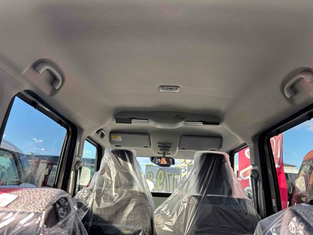 スペーシア ハイブリッドＸ　届け出済み未使用車　両側電動スライドドア　クリアランスソナー　衝突被害軽減システム　オートライト　ＬＥＤヘッドランプ　スマートキー　アイドリングストップ　電動格納ミラー　シートヒーター　ベンチシート（36枚目）