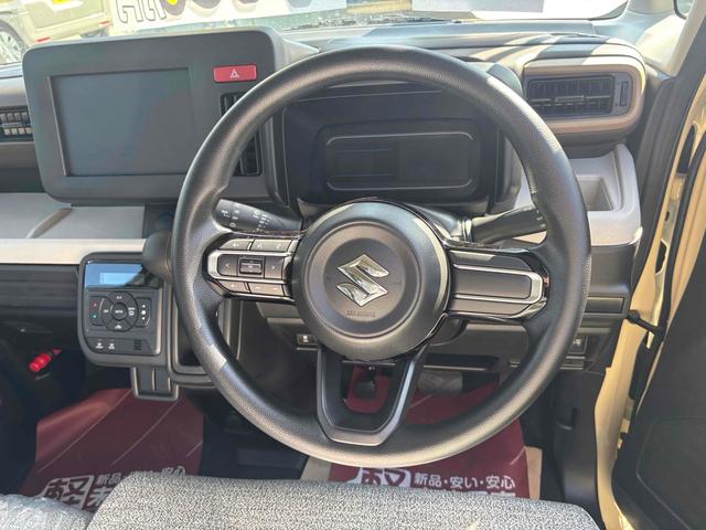 スペーシア ハイブリッドG 届け出済み未使用車 クリアランスソナー 衝突被害軽減システム オートライト LEDヘッドランプ スマートキー アイドリングストップ 電動格納ミラー ベンチシート CVT 盗難防止システム ABS(3枚目)