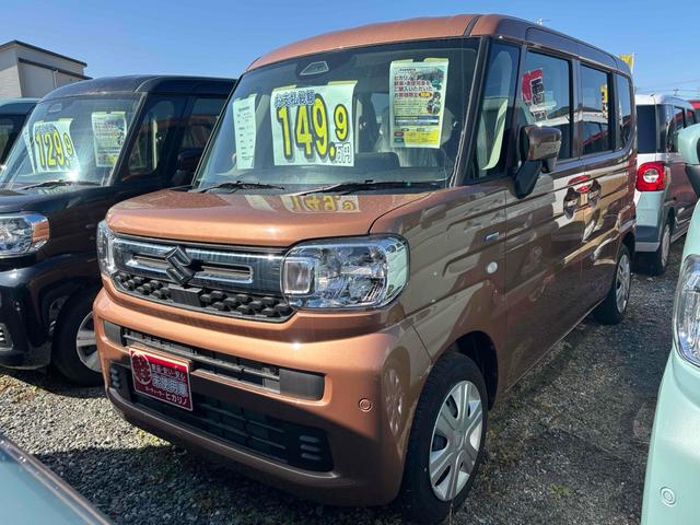 スペーシア ハイブリッドG 届け出済み未使用車 両側スライドドア クリアランスソナー 衝突被害軽減システム オートライト LEDヘッドランプ スマートキー アイドリングストップ 電動格納ミラー ベンチシート CVT(12枚目)