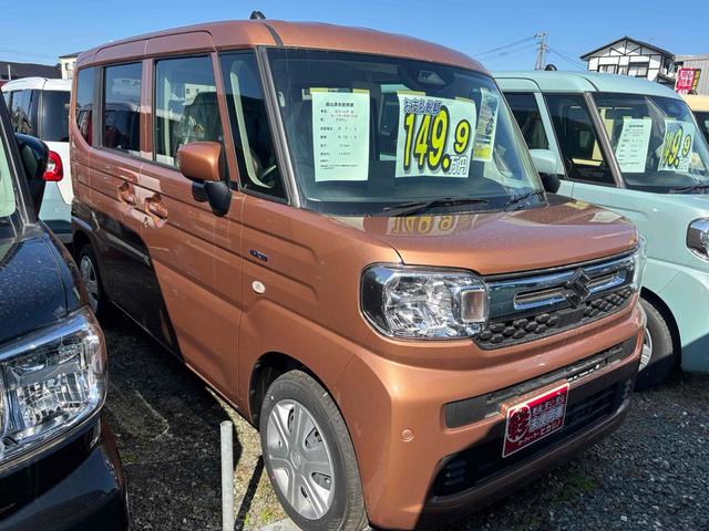 スペーシア ハイブリッドG 届け出済み未使用車 両側スライドドア クリアランスソナー 衝突被害軽減システム オートライト LEDヘッドランプ スマートキー アイドリングストップ 電動格納ミラー ベンチシート CVT(13枚目)