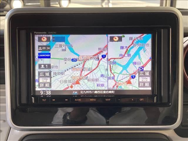 スペーシア ハイブリッドX 禁煙車 ナビ フルセグ DVD Bluetooth 全方位カメラ ETC 衝突軽減ブレーキ 横滑り防止装置 車線逸脱防止装置 障害物センサー 両側電動スライドドア LEDヘッドライト スマートキー(5枚目)