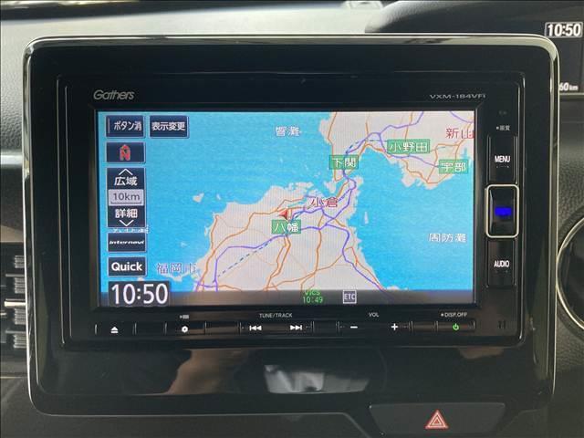 N-BOXカスタム G・Lターボホンダセンシング 禁煙車 ナビ フルセグ DVD Bluetooth バックカメラ ETC 衝突軽減ブレーキ 横滑り防止装置 車線逸脱防止装置 クルーズコントロール 障害物センサー 両側電動スライド LEDヘッドライト(5枚目)