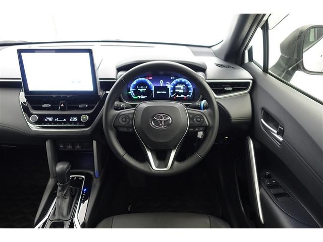 カローラクロス ハイブリッド　Ｚ　電動シート　衝突軽減ブレ　メモリーナビ　ＬＥＤライト　オートクルーズコントロール　ミュージックプレイヤー接続可　キーレス　アルミホイール　フルセグＴＶ　ドラレコ　４ＷＤ　スマートキー　盗難防止システム（5枚目）