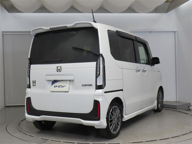 Ｎ－ＢＯＸカスタム ターボ　ナビ＆ＴＶ　自動追従　Ｂモニター　１オーナー　ＤＶＤ再生可　盗難防止装置　誤発進抑制機能　キーレスエントリー　サイドカーテンエアバック　ＡＷ　横滑り防止　運転席エアバッグ　パワーステアリング　ＡＡＣ（3枚目）