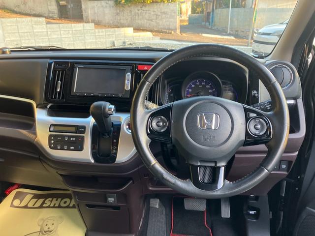 Ｎ－ＷＧＮカスタム Ｇ・ターボパッケージ　ナビテレビ　バックカメラ　ＥＴＣ　スマートキー　プッシュスタート　セキュリティー　純正アルミホイール　ＨＩＤライト　パドルシフト（21枚目）