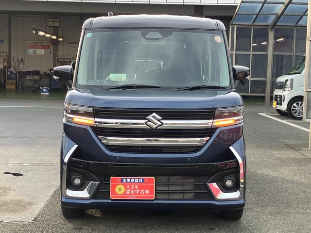 スペーシアカスタム ＨＹＢＲＩＤ　ＸＳ　スズキコネクト装着車／サポカー　全方位モニター付ナビ│後席両側パワースライドドア│デュアルセンサーブレーキサポートＩＩ│ＬＥＤヘッドランプ│１５インチアルミホイール│ブラック２トーン（5枚目）