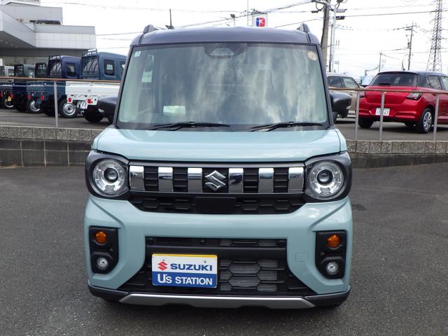 スペーシア ギア　ＨＹＢＲＩＤ　ＸＺ　全方位カメラ付ナビ　スズキコネクト　セーフティサポート　アダプティブクルーズコントロール　両側パワースライド　ＬＥＤヘッドランプ　サイド＆カーテンエアバッグ　電動パーキング＆ブレーキホールド　ステアリングヒーター　ステアリングスイッチ（3枚目）