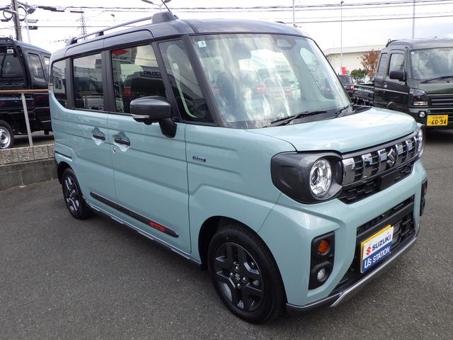 スペーシア ギア　ＨＹＢＲＩＤ　ＸＺ　全方位カメラ付ナビ　スズキコネクト　セーフティサポート　アダプティブクルーズコントロール　両側パワースライド　ＬＥＤヘッドランプ　サイド＆カーテンエアバッグ　電動パーキング＆ブレーキホールド　ステアリングヒーター　ステアリングスイッチ（6枚目）