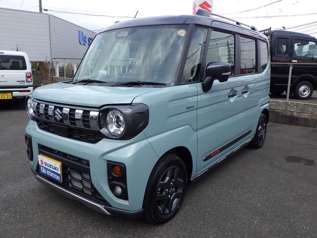 スペーシア ギア　ＨＹＢＲＩＤ　ＸＺ　全方位カメラ付ナビ　スズキコネクト　セーフティサポート　アダプティブクルーズコントロール　両側パワースライド　ＬＥＤヘッドランプ　サイド＆カーテンエアバッグ　電動パーキング＆ブレーキホールド　ステアリングヒーター　ステアリングスイッチ（45枚目）