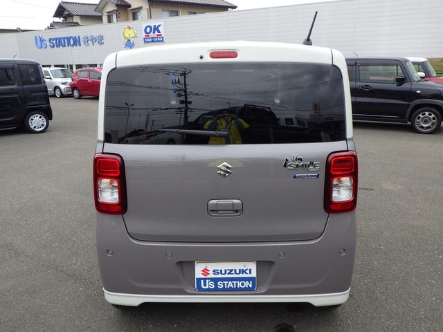 ワゴンＲスマイル ＨＹＢＲＩＤ　Ｓ　３型　全方位モニター付ナビ　スズキコネクト　セーフティサポート　左側パワースライド　ＡＣＣ　電動パーキング＆ブレーキホールド　ＬＥＤヘッドランプ　フロントシートサイド＆カーテンエアバッグ　車線維持支援機能　ヘッドアップディスプレイ　スマートキー（5枚目）