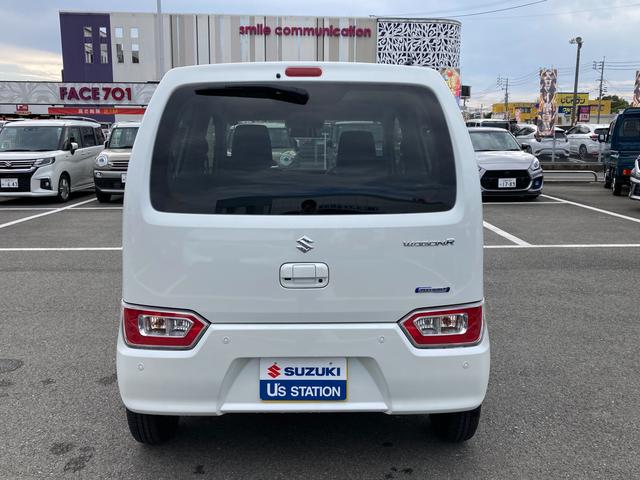 ワゴンR HYBRID FX-S 4型 ACC シートヒーター CVT オートライト プッシュスタート シートヒーター オートエアコン 衝突被害軽減システム 横滑り防止機能 衝突安全ボディ 盗難防止システム アダプティブクルーズコントロール 全方位カメラ アンブレラホルダ(9枚目)