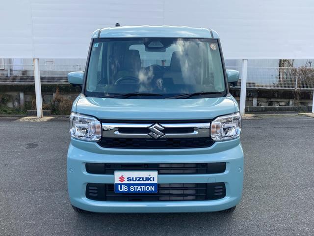 スペーシア ＨＹＢＲＩＤ　Ｘ　ナビ　全方位カメラ　両側パワスラ　コネクト　オートライト　Ｂｌｕｅｔｏｏｔｈ　スライドドア　純正ナビ　プッシュスタート　シートヒーター　オートエアコン　衝突被害軽減システム　横滑り防止機能　衝突安全ボディ　盗難防止システム　スズキコネクト通信機（5枚目）