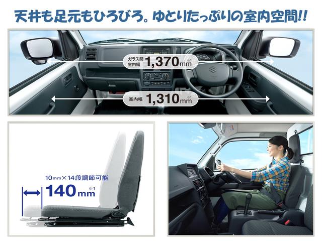 キャリイトラック KC エアコン・パワステ 7型 4WD セーフティサポート パートタイム4WD 5MT キーレス パワーウィンドー アイドリングストップ AM/FMラジオ 3方開(14枚目)