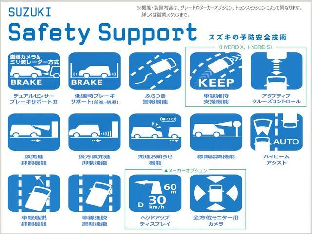 ワゴンＲスマイル ＨＹＢＲＩＤ　Ｘ　３型　全方位カメラ付ナビ　ドラレコ　特別仕様車「クリームコーデ」　スズキコネクト対応通信機　セーフティサポート　両側パワースライド　ＡＣＣ　ヘッドアップディスプレイ　ＬＥＤヘッド＆ポジション＆フォグ　電動パーキング＆ブレーキホールド（14枚目）
