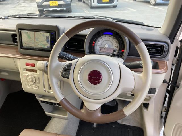 アルトラパン X 地デジフルセグ 車線逸脱防止 AC ナビTV シートヒータ 衝突軽減ブレーキ ISTOP 運転席助手席エアバッグ ETC スマートキープッシュスタート セキュリティー オートマチックハイビーム ESC(5枚目)