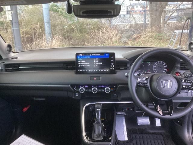 ヴェゼル e:HEVZ 純正ナビ フルセグ リアカメラ Sヒータ 電動テールゲート サイドエアバッグ 後カメラ 前後障害物センサー 横滑防止装置 エアコン LEDヘットライト パワステ USB接続 ナビTV サイドカメラ(3枚目)