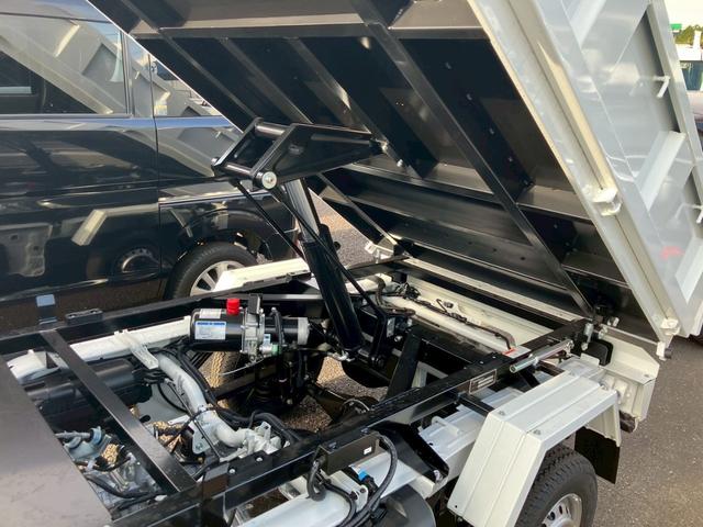 キャリイトラック 頑丈ダンプ 3方開 4WD 届出済未使用車 ダンプ 新明和 デフロック 障害物センサー ABS 横滑り防止装置 Wエアバッグ エアコン パワステ パワーウィンドウ(15枚目)