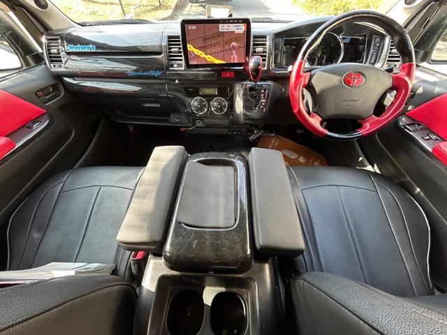 ハイエースバン ロングスーパーGL キーレスキー ETC パナソニックナビ・フルセグTV バックモニター コンビハンドル ベットキット バックカメラ 両側スライドドア(11枚目)