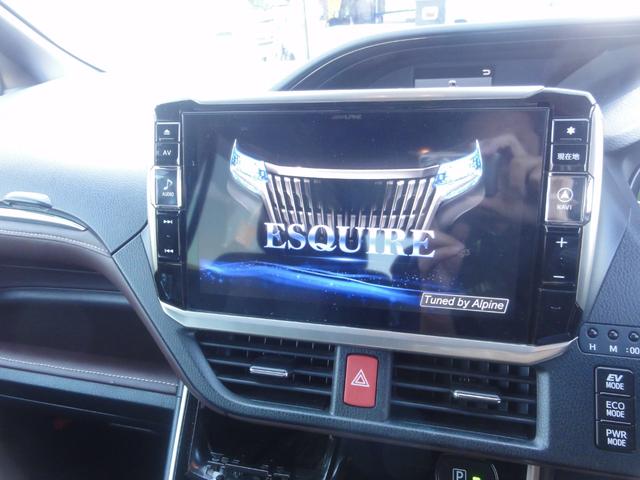 エスクァイア ハイブリッドGi CVT オートLED オートハイビーム クルーズコントロール 11インチナビ地デジ バックカメラ Bluetooth ETC リヤモニター 両側電動スライドドア 15インチAW モデリスタエアロ(19枚目)