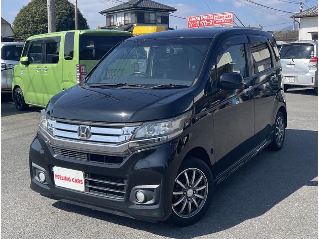 Ｎ－ＷＧＮカスタム Ｇ・Ａパッケージ　純正ナビ（ＶＸＭ－１５５ＶＳｉ）／ハーフレザーシート／衝突被害軽減ブレーキ／前後ドライブレコーダー／バックカメラ／ＨＩＤライト／Ｂｌｕｅｔｏｏｔｈ／ワンセグＴＶ／ＤＶＤ／ＣＤ／ＥＴＣ／アルミ／（2枚目）