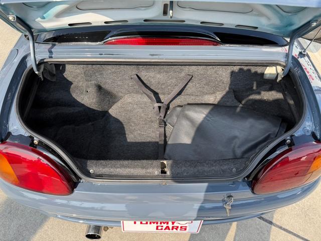 カプチーノ ベースグレード　ＮＩＳＭＯステルスグレー全塗装／新品アルミ＆新品タイヤ／ターボ／車検令和１０年１月まで／ライトスモーク加工ヘッドライト＆テールレンズ／５ＭＴ／オープンＴＯＰ／エアコン／レザーシート／（21枚目）