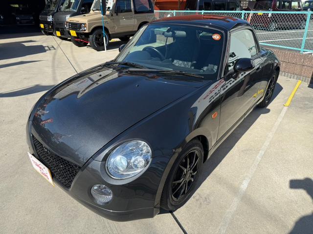 コペン アクティブトップ カルパチアグレーメタリック/ブラック ツートン全塗装/新品シートカバー/新品タイヤ4本/社外アルミ/ライトスモーク加工ヘッドライト&テールレンズ/キーレス/車検令和9年9月ま/シートヒーター/ナビTV(10枚目)