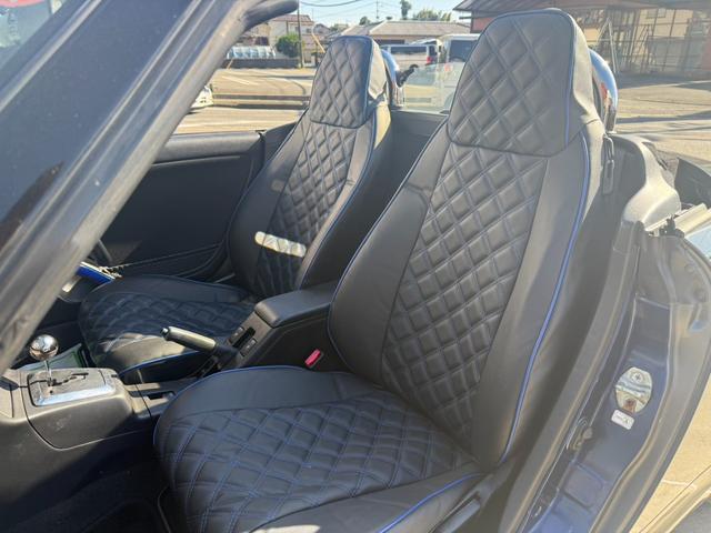 コペン アクティブトップ カルパチアグレーメタリック/ブラック ツートン全塗装/新品シートカバー/新品タイヤ4本/社外アルミ/ライトスモーク加工ヘッドライト&テールレンズ/キーレス/車検令和9年9月ま/シートヒーター/ナビTV(19枚目)