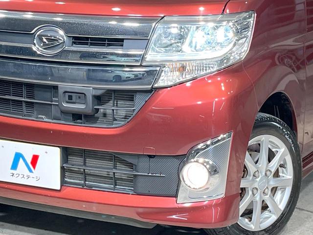 タント カスタムＸ　ＳＡＩＩ　電動スライドドア　ＳＤナビ　バックカメラ　衝突被害軽減システム　禁煙車　コーナーセンサー　スマートキー　ＨＩＤヘッド　オートライト　オートエアコン　純正１４インチアルミ　Ｂｌｕｅｔｏｏｔｈ　ＣＤ（12枚目）