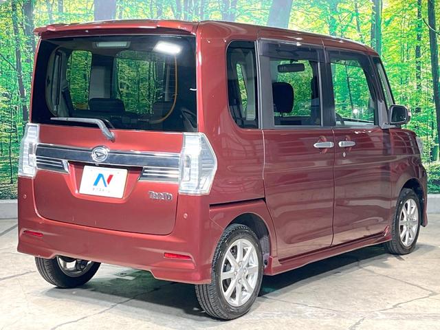 タント カスタムＸ　ＳＡＩＩ　電動スライドドア　ＳＤナビ　バックカメラ　衝突被害軽減システム　禁煙車　コーナーセンサー　スマートキー　ＨＩＤヘッド　オートライト　オートエアコン　純正１４インチアルミ　Ｂｌｕｅｔｏｏｔｈ　ＣＤ（17枚目）