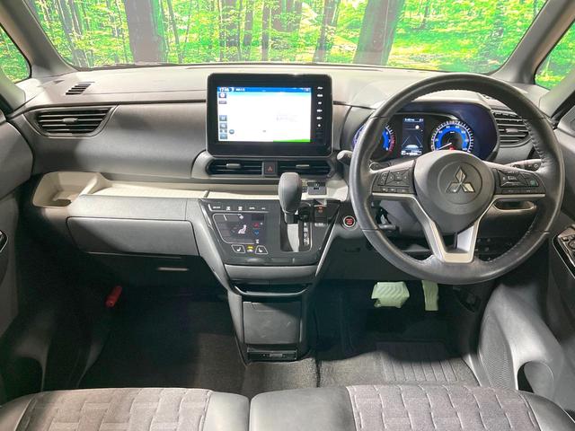 デリカミニ Ｔ　プレミアム　ターボ　両側電動ドア　純正ＳＤナビ　全周囲カメラ　衝突被害軽減システム　レーダークルーズ　禁煙車　ハーフレザーシート　ドラレコ　コーナーセンサー　スマートキー　ＬＥＤヘッド　ビルトインＥＴＣ（2枚目）