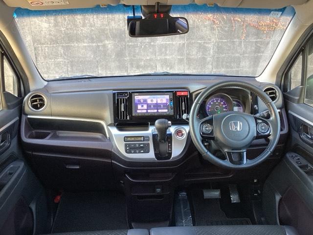 Ｎ－ＷＧＮカスタム Ｇ・Ａパッケージ　ＥＴＣ／純正ナビ／バックモニター　Ｒカメ　ＡＵＴＯエアコン　記録簿有　助手席エアバック　ＡＢＳ　パワーウィンドウ　カーテンエアバック　アイドリングストップ　横滑り防止　ナビテレビ　１セグＴＶ　スマキ－（2枚目）