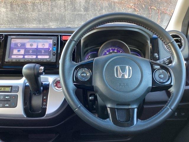 Ｎ－ＷＧＮカスタム Ｇ・Ａパッケージ　ＥＴＣ／純正ナビ／バックモニター　Ｒカメ　ＡＵＴＯエアコン　記録簿有　助手席エアバック　ＡＢＳ　パワーウィンドウ　カーテンエアバック　アイドリングストップ　横滑り防止　ナビテレビ　１セグＴＶ　スマキ－（3枚目）