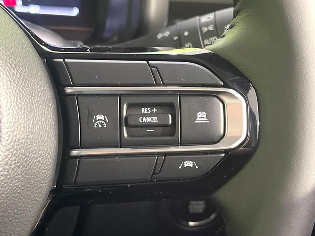 スペーシアカスタム ハイブリッドXS 届出済み未使用車 両側電動スライドドア 衝突被害軽減システム レーダークルーズコントロール LEDヘッドライト オートライト コーナーセンサー スマートキー 革巻きステアリング(6枚目)