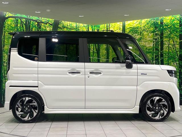スペーシアカスタム ハイブリッドXS 届出済み未使用車 両側電動スライドドア 衝突被害軽減システム レーダークルーズコントロール LEDヘッドライト オートライト コーナーセンサー スマートキー 革巻きステアリング(28枚目)