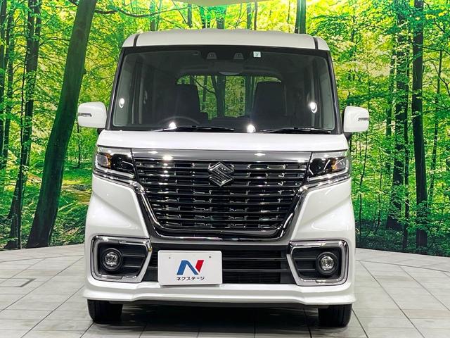 スペーシアカスタム ハイブリッドXS 禁煙車 両側電動スライドドア 衝突軽減装置 レーダークルーズ ETC Bluetooth シートヒーター コーナーセンサー スマートキー LEDヘッド LEDフォグ レーンアシスト ロールサンシェード(14枚目)