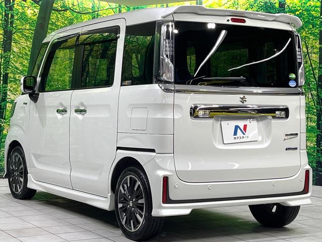 スペーシアカスタム ハイブリッドXS 禁煙車 両側電動スライドドア 衝突軽減装置 レーダークルーズ ETC Bluetooth シートヒーター コーナーセンサー スマートキー LEDヘッド LEDフォグ レーンアシスト ロールサンシェード(25枚目)