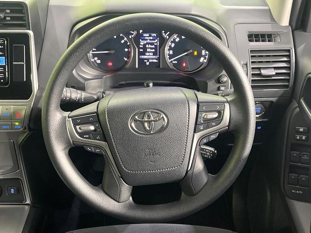 ランドクルーザープラド TX サンルーフ 禁煙車 純正SDナビ バックカメラ 衝突軽減装置 レーダークルーズ 7人乗り ETC Bluetooth LEDヘッド LEDフォグ クリアランスソナー ルーフレール 純正17インチアルミ(12枚目)