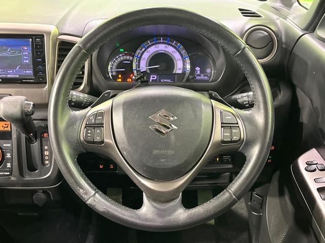 スペーシアカスタムZ ターボ SDナビ 両側電動スライド ETC ドラレコ HIDヘッド Bluetooth シートヒーター クルコン LEDフォグ オートライト オートエアコン 純正15インチアルミ ステアリングスイッチ(11枚目)